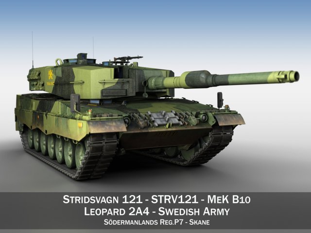 stridsvagn 121 - mek b10 - swedish army 3D 模型 .c4d .max .obj .3ds .fbx .stl .blend 