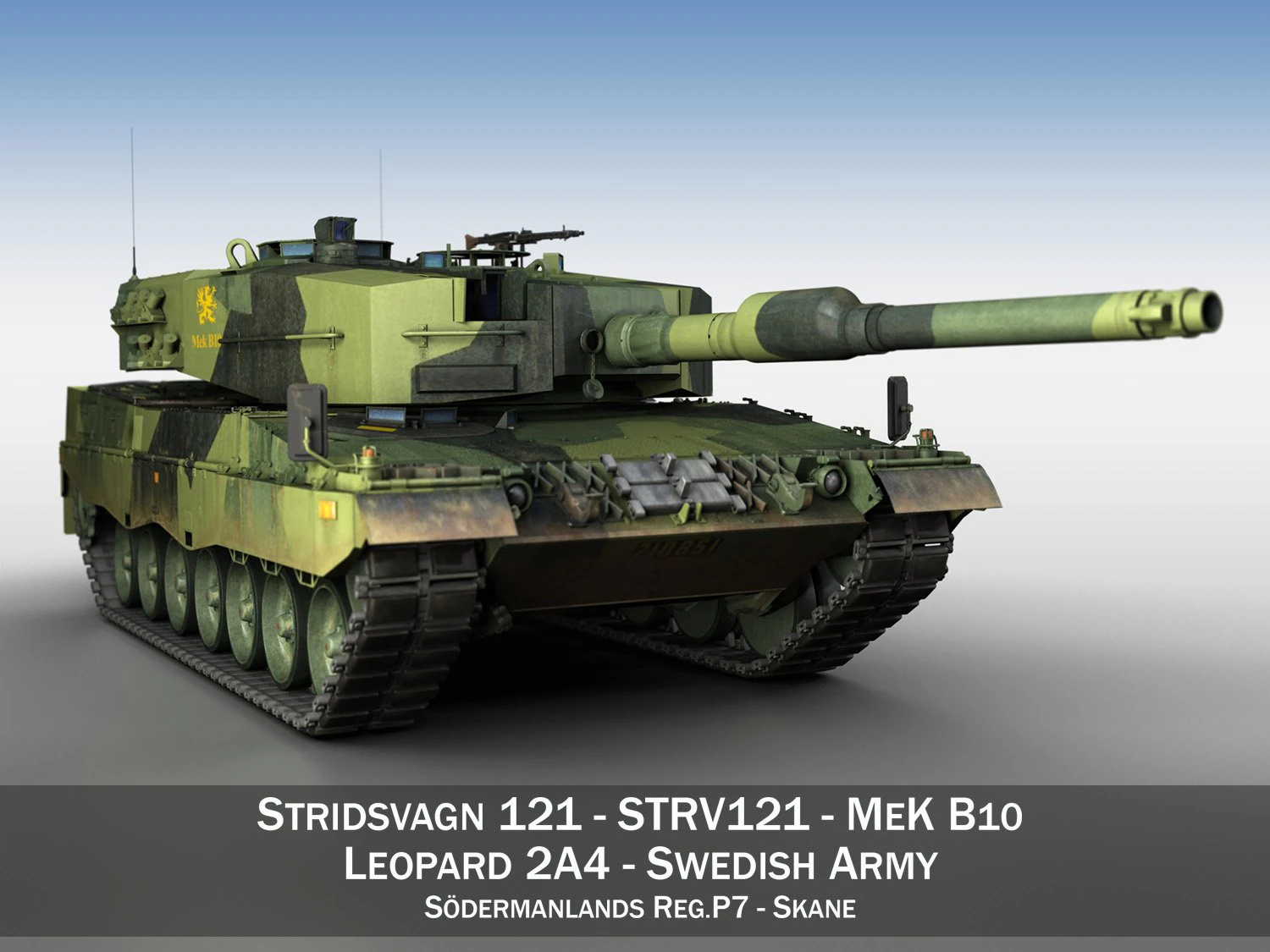 stridsvagn 121 - mek b10 - swedish army 3D Model .c4d .max .obj .3ds .fbx .stl .blend 
