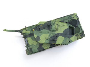 stridsvagn 121 - mek b10 - swedish army 3D 模型