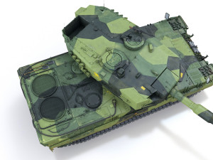 stridsvagn 121 - mek b10 - swedish army 3D 模型