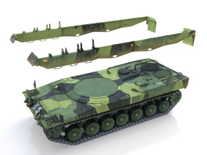 stridsvagn 121 - mek b10 - swedish army 3D 模型