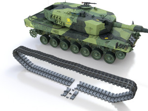 stridsvagn 121 - mek b10 - swedish army 3D 模型