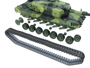 stridsvagn 121 - mek b10 - swedish army 3D 模型