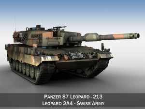 panzer 87 leopard - 213 - swiss army 3D Model