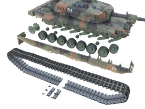 panzer 87 leopard - 213 - swiss army 3D Model