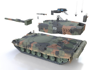 panzer 87 leopard - 213 - swiss army 3D Model
