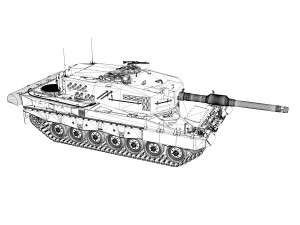panzer 87 leopard - 213 - swiss army 3D Model