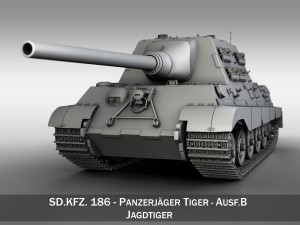 sdkfz 186 jagdtiger hunting tiger 3D Model