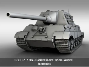 sdkfz 186 jagdtiger 호랑이 사냥 3D 모델