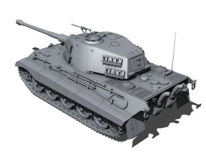 sdkfz 182 tiger 2 king tiger 3D Model