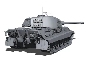 sdkfz 182 tiger 2 king tiger 3D Model