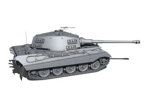 sdkfz 182 tiger 2 king tiger 3D Model