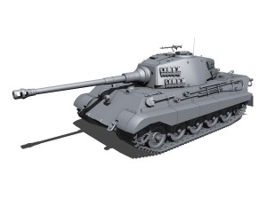 sdkfz 182 tiger 2 king tiger Model 3D