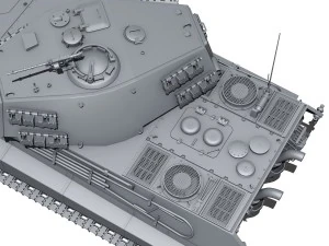sdkfz 182 tiger 2 king tiger 3D Model