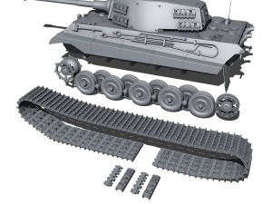 sdkfz 182 tiger 2 king tiger Model 3D