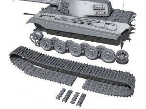 sdkfz 182 tiger 2 king tiger 3D Model