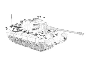 sdkfz 182 tiger 2 king tiger 3D Model