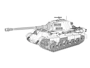 sdkfz 182 tiger 2 king tiger 3D Model