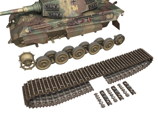 panzerkampfwagen vi ausf b tiger ii 3D-Modell in Artillerie 3DExport