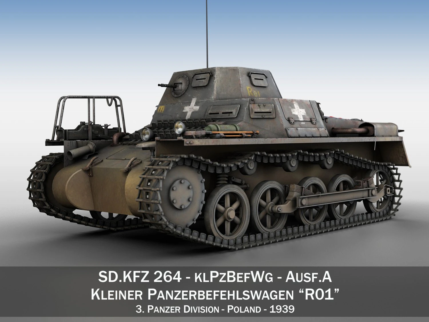 sdkfz 265 - klpzbefwg - ausf a - r01 3D Model .c4d .max .obj .3ds .fbx .stl .blend 