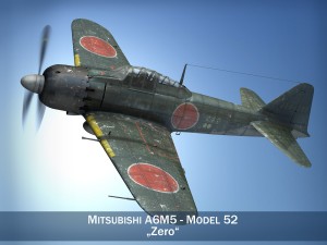 mitsubishi a6m5 zero 3D Model