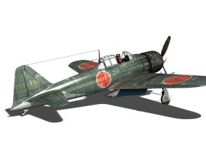 mitsubishi a6m5 zero Modèle 3D