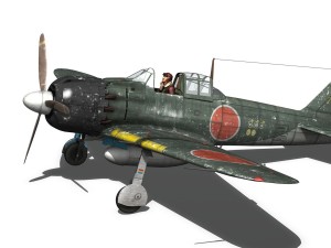 mitsubishi a6m5 zero Modèle 3D