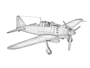 mitsubishi a6m5 zero Modèle 3D