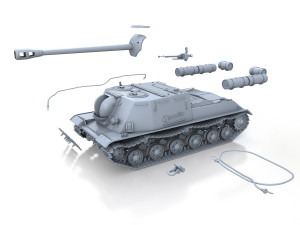 isu-122s - soviet assault 3D Модель