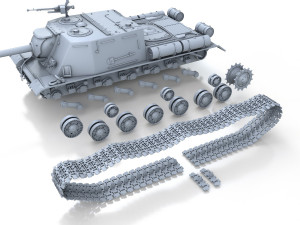 isu-122s - soviet assault 3D Модель