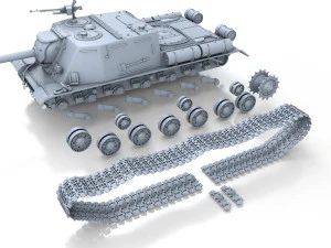 isu-122s - soviet assault 3D Model