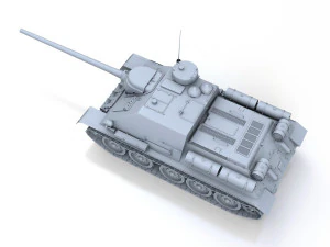 su-100 - soviet tank destroyer 3D Model