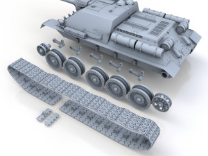 su-100 - soviet tank destroyer Model 3D