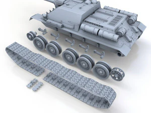 su-100 - soviet tank destroyer 3D Model