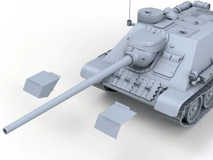 su-100 - soviet tank destroyer 3D Model