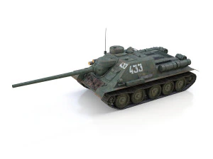 su-100 - 433 - soviet tank destroyer 3D Model