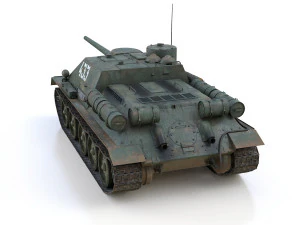 su-100 - 433 - soviet tank destroyer 3D Model