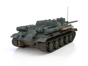 su-100 - 433 - soviet tank destroyer 3D Model