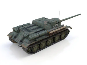 su-100 - 433 - soviet tank destroyer 3D Model