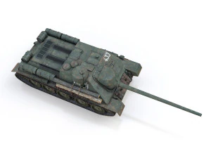 su-100 - 433 - soviet tank destroyer 3D Model