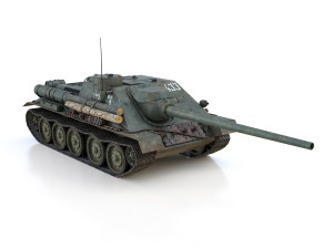 su-100 - 433 - soviet tank destroyer Modèle 3D
