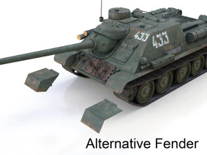 su-100 - 433 - soviet tank destroyer 3D Model