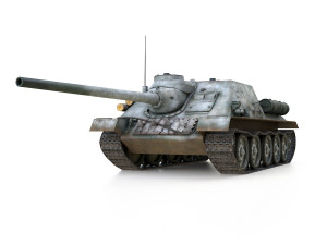 su-100 - e414 - soviet tank destroyer 3D Model