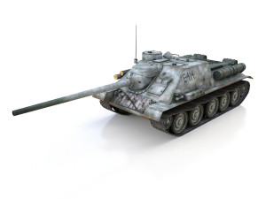 su-100 - e414 - soviet tank destroyer 3D Model