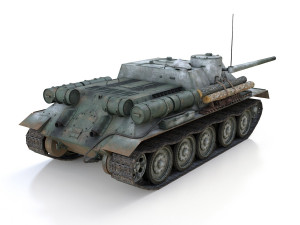 su-100 - e414 - soviet tank destroyer 3D Model