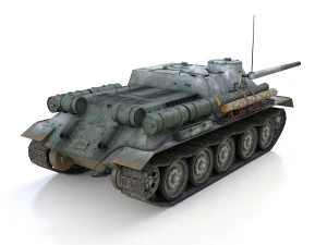 su-100 - e414 - soviet tank destroyer 3D Model