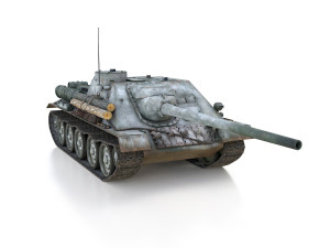 su-100 - e414 - soviet tank destroyer 3D Model