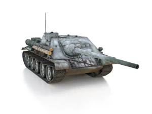 su-100 - e414 - soviet tank destroyer 3D Model