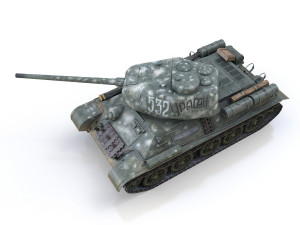 t-34 85 - soviet medium tank - 532 3D Model