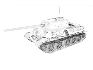 t-34 85 - soviet medium tank - 532 3D Model